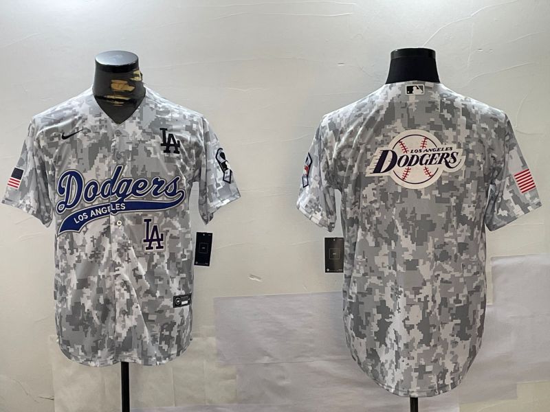 Men Los Angeles Dodgers Blank Camo Joint Name 2024 Nike MLB Jersey style 10